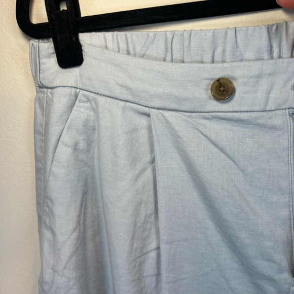 Banana Republic Womens Linen Blend Wide Leg Pleated Trouser Pants Elastic Size 8 - Picture 8 of 14